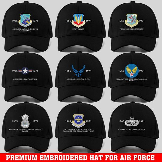 Customized Air Force Insignias Embroidered Baseball Cap