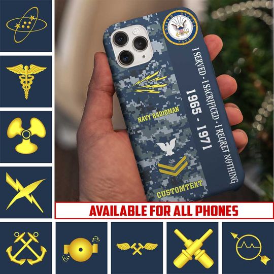 Customized Navy Ratings Phone Case