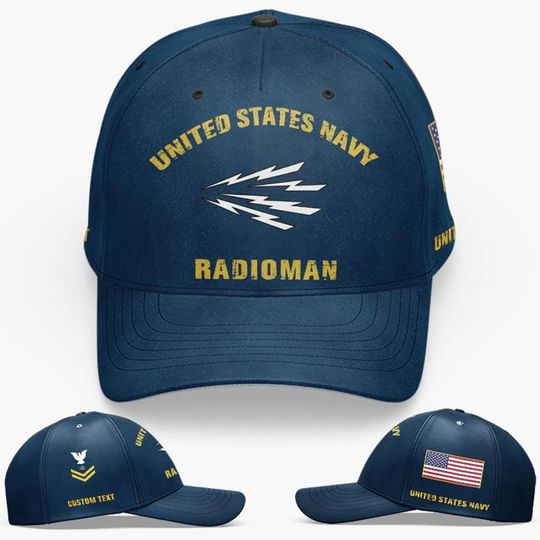 Customized Navy Ratings Classic Cap
