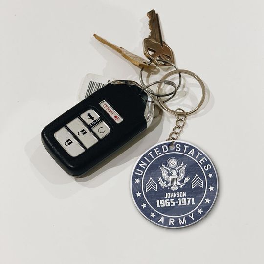 Customized U.S Veteran acrylic keychain