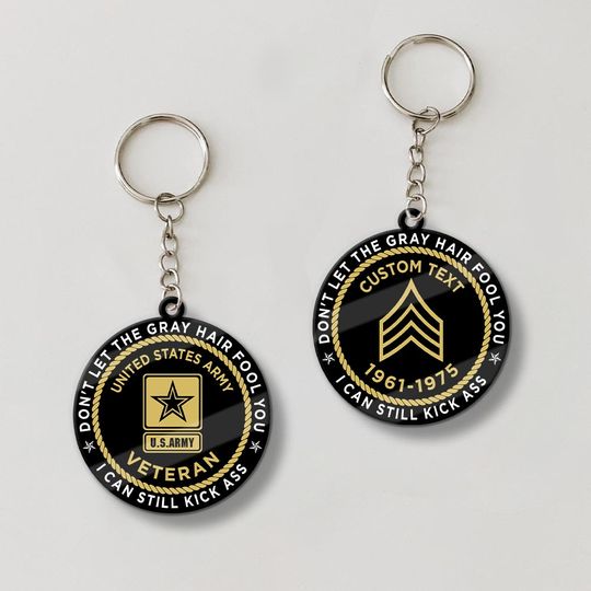 Customized U.S Veteran acrylic keychain
