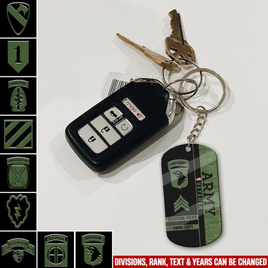 Customized U.S Veteran acrylic keychain
