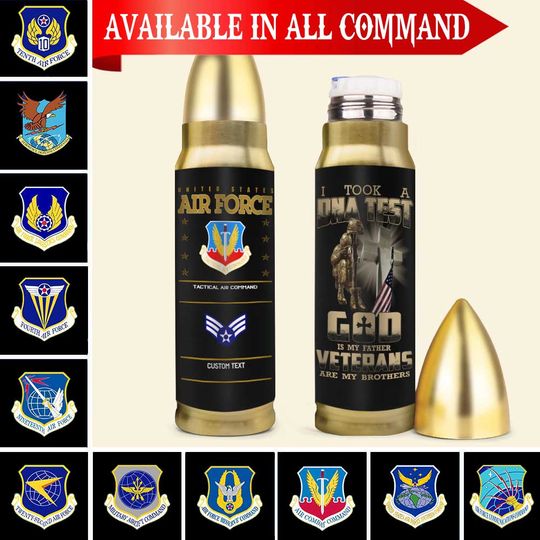 Customized USAF Commands Bullet Tumbler