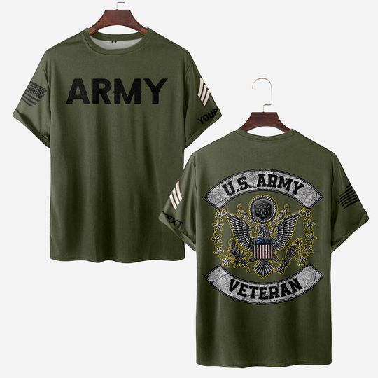 Personalized Army Veteran 3D T-Shirt