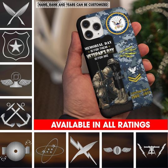 Customized US Navy Ratings Memorial Day Is For Them Veteran’s Day Is For Me
