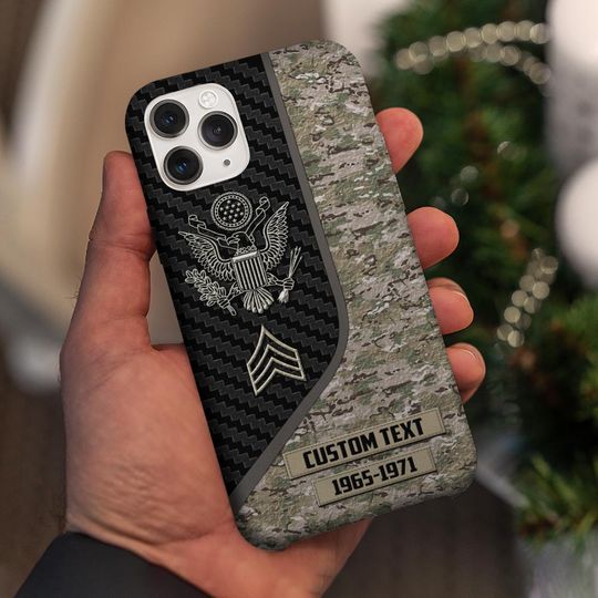 Customized US Veteran Camouflage Pattern Phone Case
