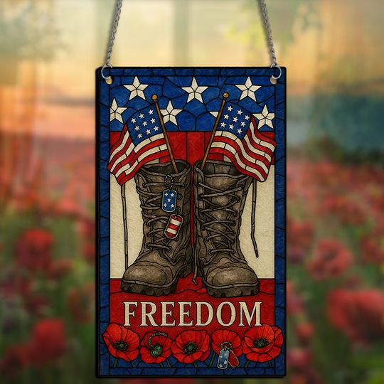 Freedom Boots – Art of Honor Hanging suncatcher ornaments
