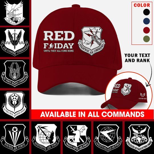 Customized USAF Commands Embroidered Baseball Cap