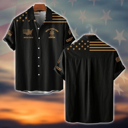 Customized U.S Veteran Hawaiian Shirt