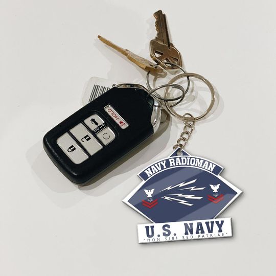 Customized US Navy Ratings Proudly Served acrylic keychain