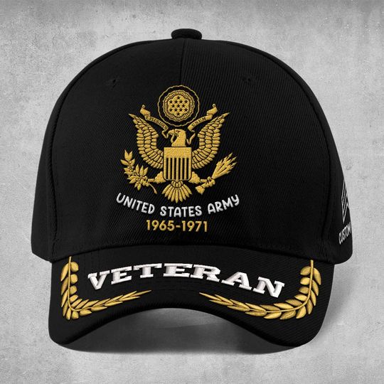 Customized US Veteran Proudly Served Embroidered Baseball Cap