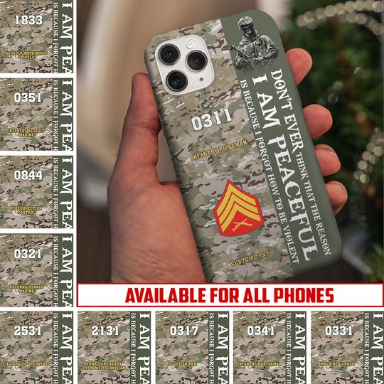 Customized US Marines MOS Phone Case