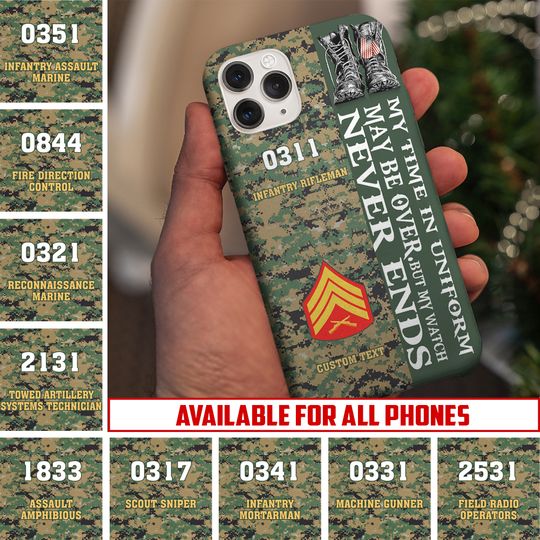 Customized US Marines MOS Phone Case