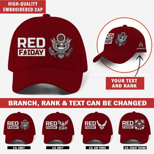 Red Friday Embroidered Baseball Cap