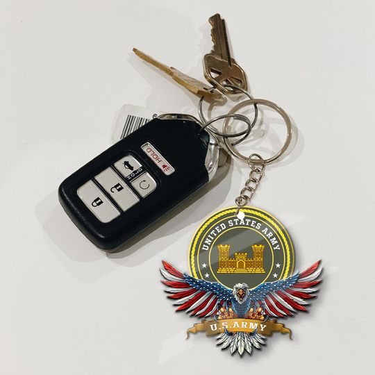 Customized Army Branches acrylic keychain