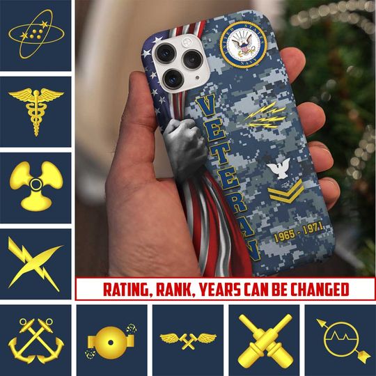 Customized Navy Ratings Phone Case