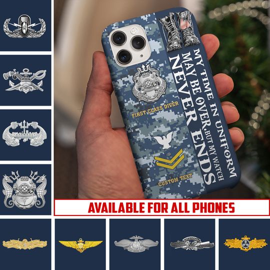 Customized US Navy Skill Badges Phone Case