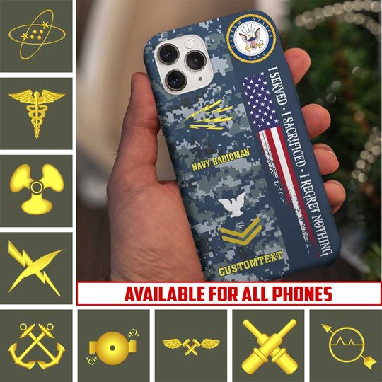 Customized Navy Ratings Phone Case