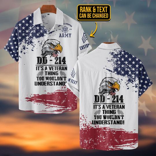 Customized DD-214 It’s A Veteran Thing You Wouldn’t Understand Hawaiian Shirt