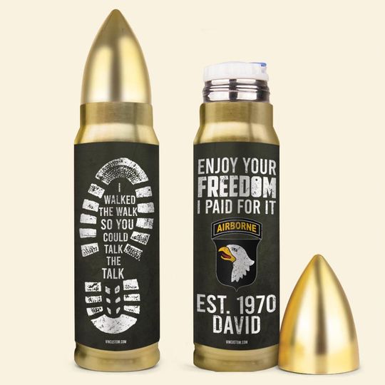 Customized US Army Divisions I Walked The Walk So You Could Talk To Talk Bullet Tumbler