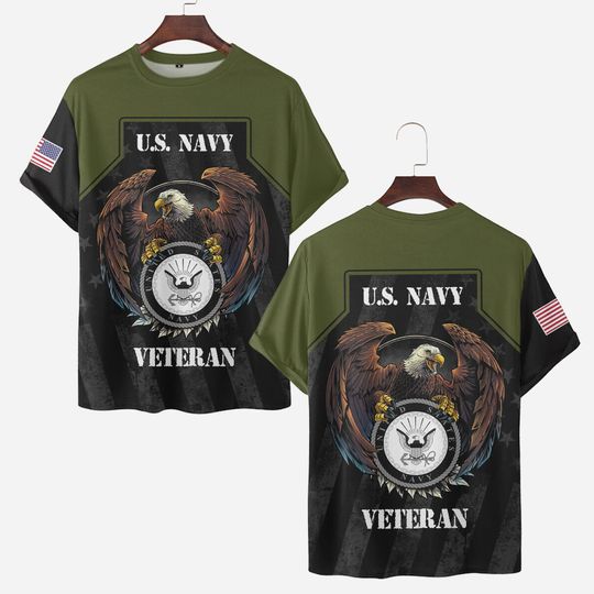 Personalized U.S. Navy Veteran 3D T-Shirt