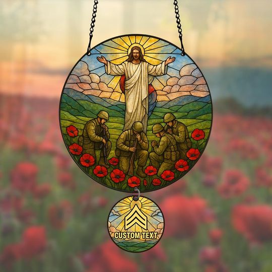 For Our Fallen Heroes – Memorial Day Tribute  Hanging suncatcher ornaments