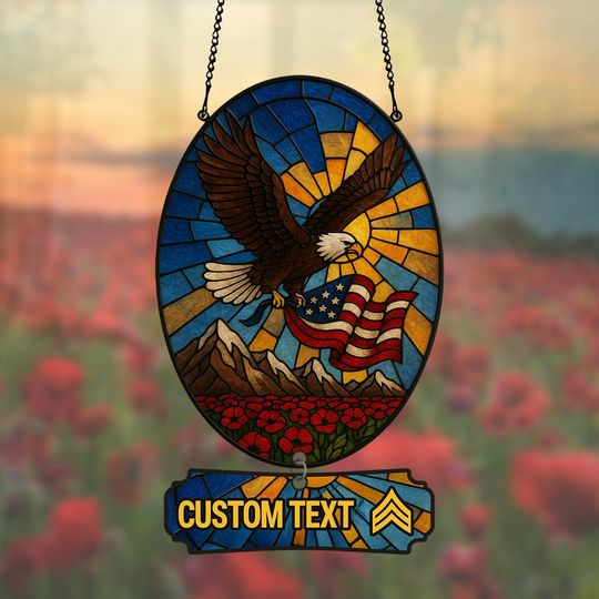 Wings of Freedom – Memorial Day Tribute  Hanging suncatcher ornaments