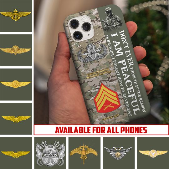 Customized US Marines Skill Badges Phone Case
