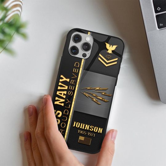 Customized US Navy Rating Proudly Served Phone Case