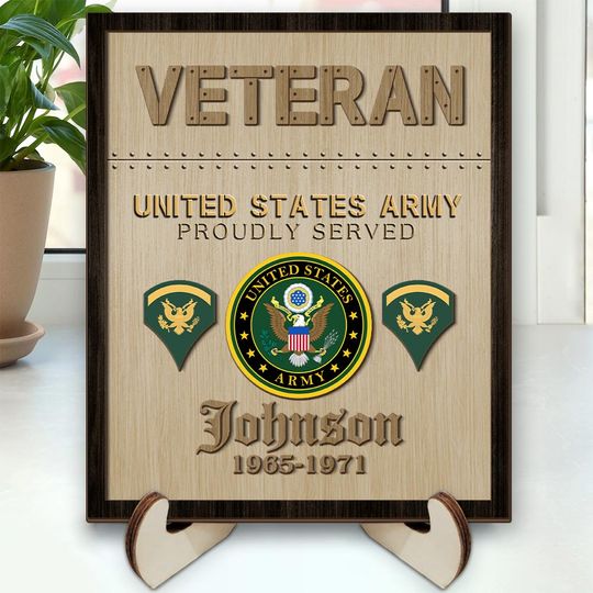 Customized US Veteran Proudly Served
