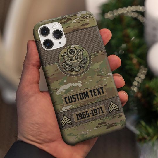 Customized US Veteran Camouflage Pattern Phone Case