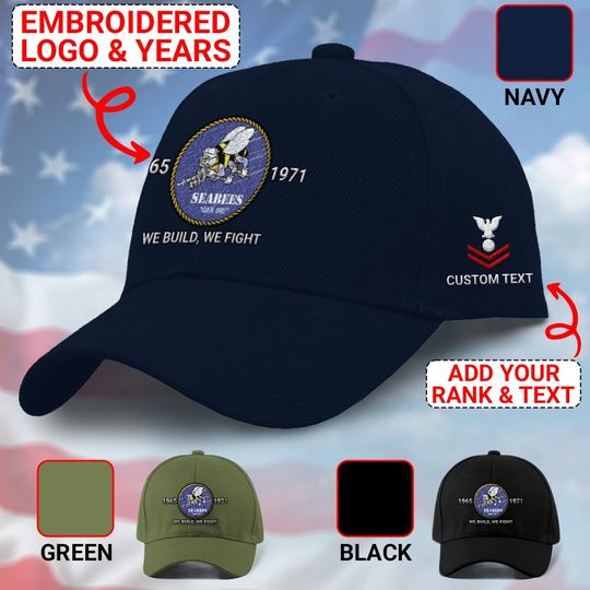 Navy Seabees Embroidered Baseball Cap