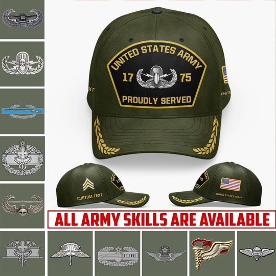 Customized US Army Skill Badges Classic Cap
