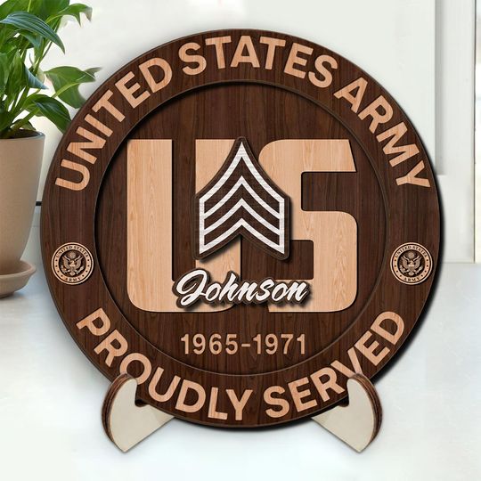 Customized U.S Veteran Proudly Served