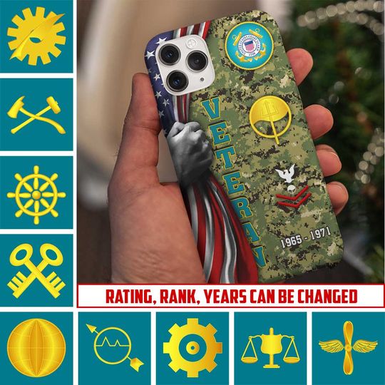 Customized Coast Guard Rating Phone Case