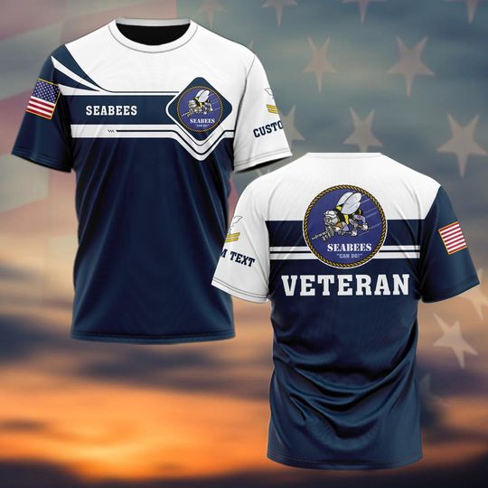 Customized Navy Seabees Veteran Shirts