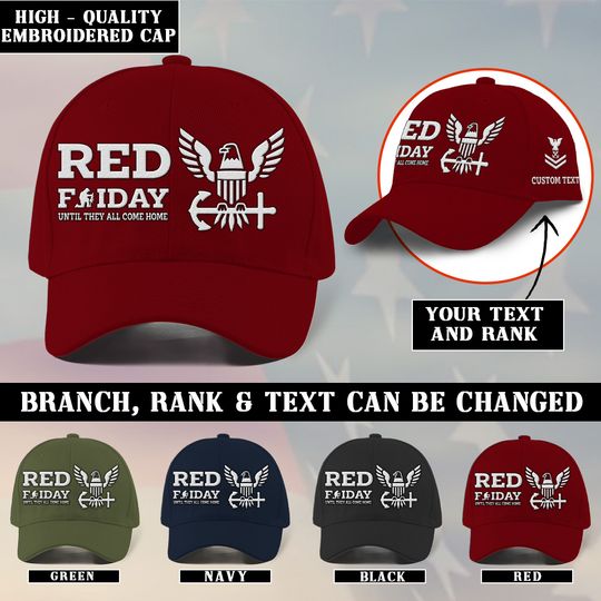 Customized US Navy Veterans Embroidered Baseball Cap