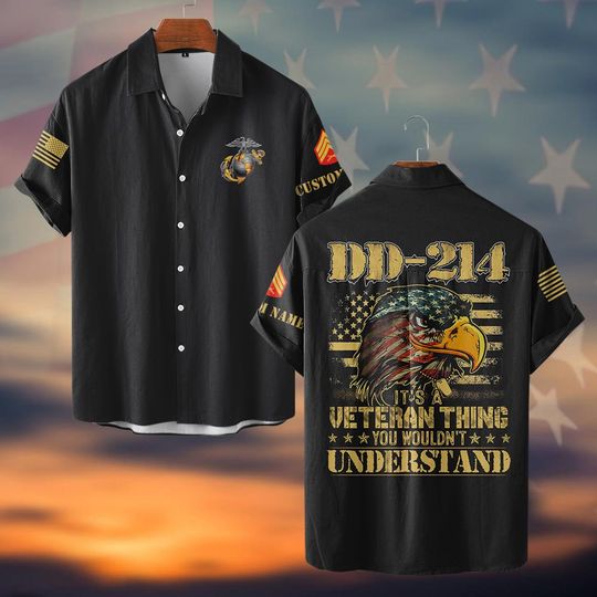 Customized DD-214 Veteran Shirts Hawaiian Shirt