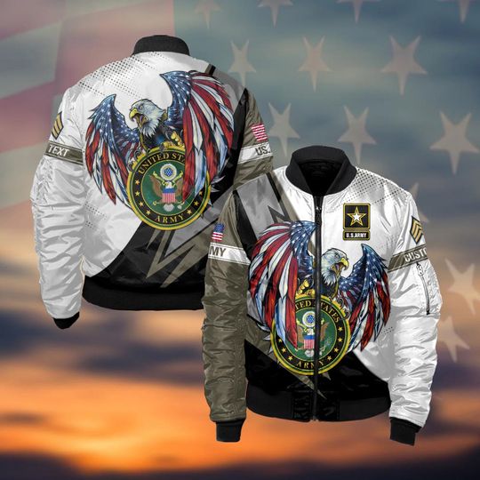 Customized US Army Veteran Bomber Jacket