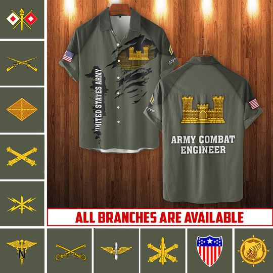 Customized Army Branches Hawaiian Shirt