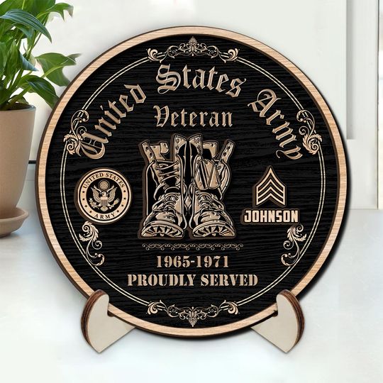 Customized U.S Veteran Proudly Served