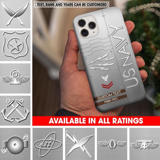 Customized US Navy Rating Military Prouldy Served Phone Case