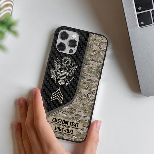 Customized US Veteran Camouflage Pattern Phone Case