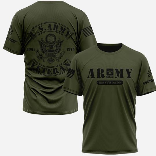 Customized US Veterans 3D T-Shirt
