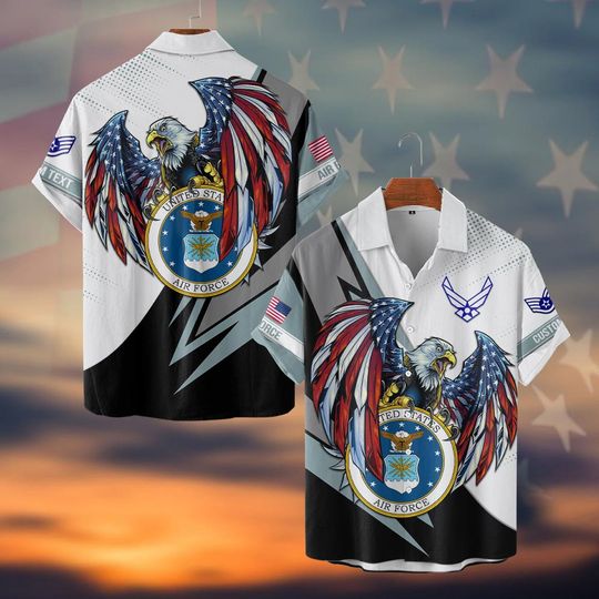 Customized US Air Force Veteran Shirts Hawaiian Shirt