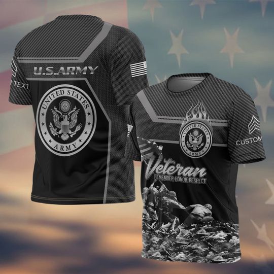 Customized U.S Veteran Honor The Fallen 3D Tshirt
