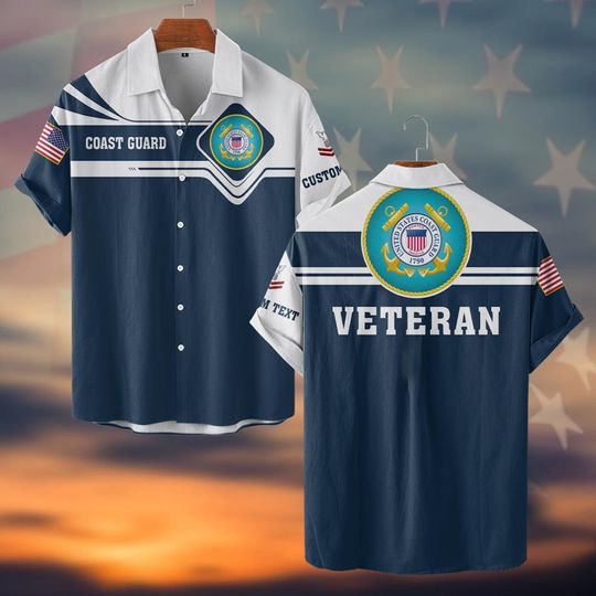 Customized U.S Coast Guard Veteran Shirts Hawaiian Shirt