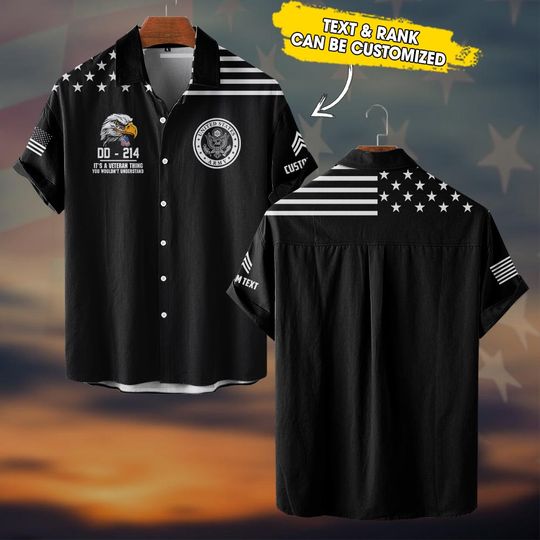 Customized DD-214 It’s A Veteran Thing You Wouldn’t Understand Hawaiian Shirt