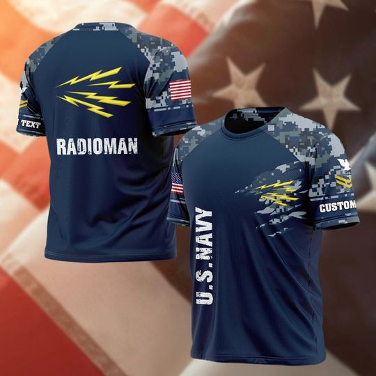 Customized Navy Ratings Camouflage 3D shirt