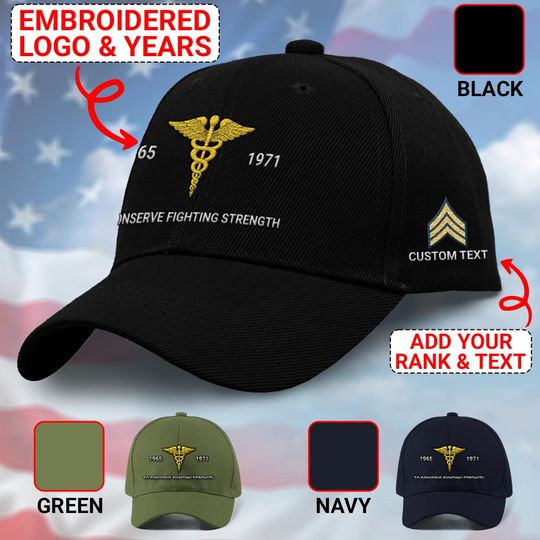 Army Medical Corps Embroidered Baseball Cap